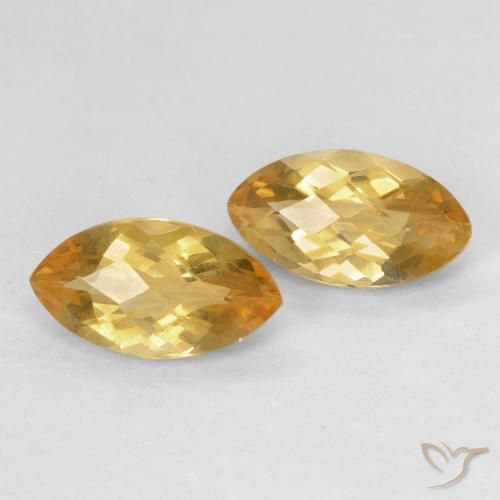 Gemas de Citrino Medium Dark-Golden natural de 1.88 ct, Marquesa, VS