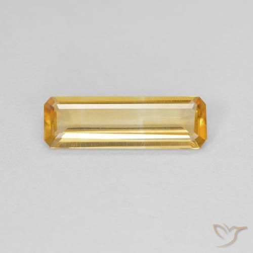 0.87ct Natural Dorado Citrino, corte esmeralda, VVS-VS