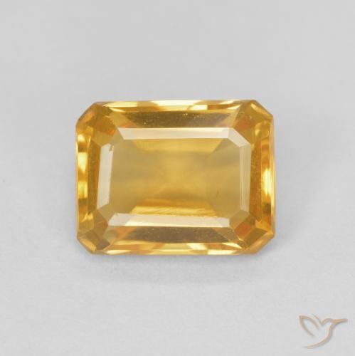 1.41ct Natural Dorado Citrino, corte esmeralda, VVS-VS