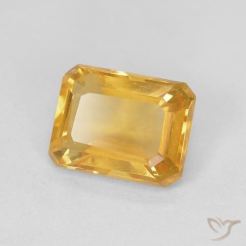 Citrino Dorado natural de 1.41 ct, Corte Octágono / Esmeralda, VVS-VS