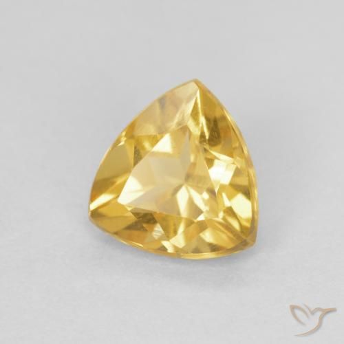 Citrino Dorado natural de 0.88 ct, Trillón, VVS-VS