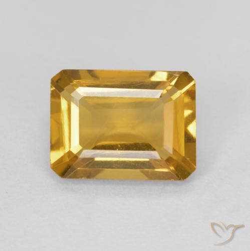 1.41ct Natural Dorado Citrino, corte esmeralda, VVS-VS