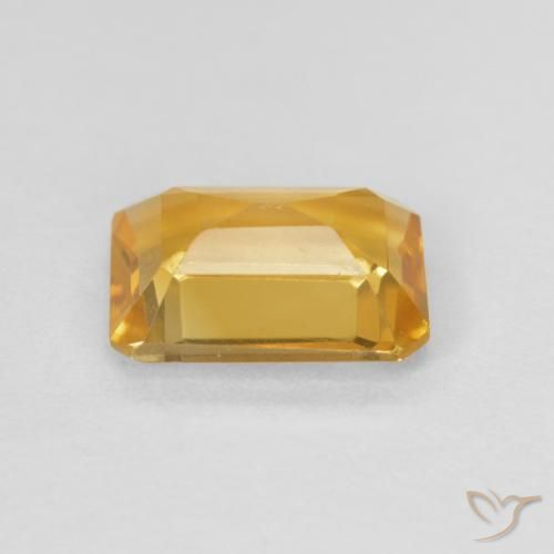 Citrino Dorado natural de 1.25 ct, Corte Octágono / Esmeralda, VVS-VS