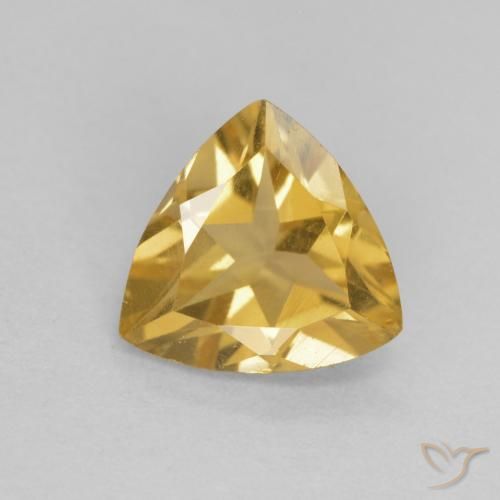 0.96ct Natural Dorado Citrino, Trillón, VVS-VS