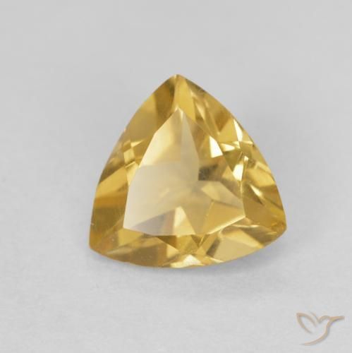 Citrino Dorado natural de 0.96 ct, Trillón, VVS-VS