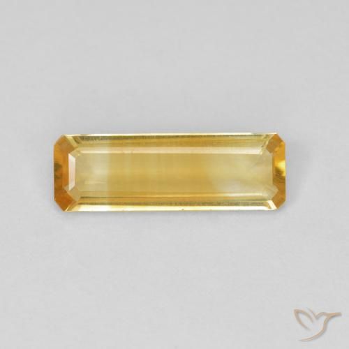 0.98ct Natural Dorado Citrino, corte esmeralda, VVS-VS