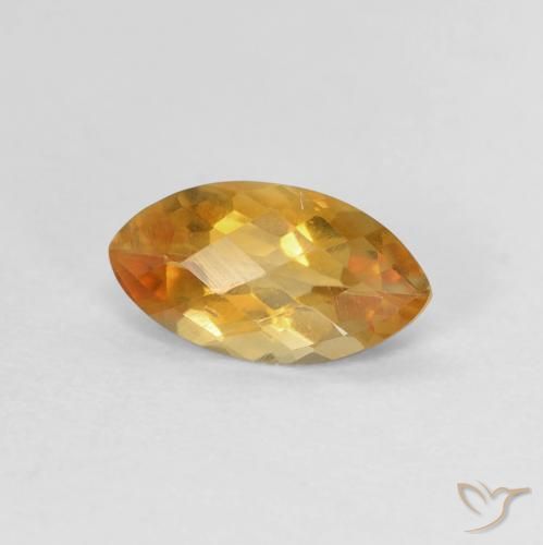 Citrino Medium Light-Golden natural de 0.87 ct, Marquesa, VVS-VS