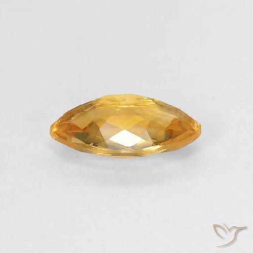 Citrino Dorado naranja intenso natural de 0.87 ct, Marquesa, VVS-VS