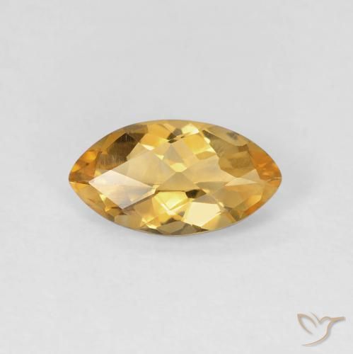 0.82ct Natural Naranja dorado Citrino, Marquesa, VVS-VS