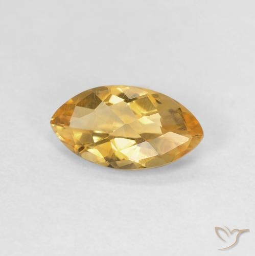Citrino Naranja dorado natural de 0.82 ct, Marquesa, VVS-VS