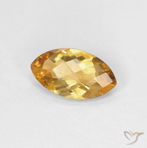 Citrino Medium Light-Golden natural de 0.78 ct, Marquesa, VVS-VS