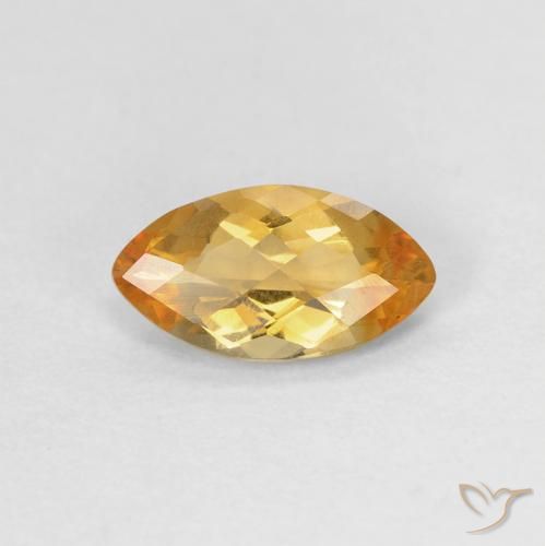 0.74ct Natural Naranja dorado Citrino, Marquesa, VVS-VS