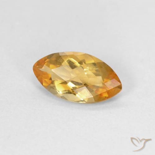Citrino Naranja dorado natural de 0.74 ct, Marquesa, VVS-VS