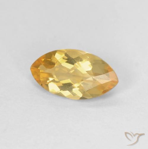 Citrino Medium Light-Golden natural de 0.90 ct, Marquesa, VVS-VS