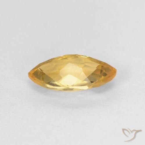 Citrino Medium Light-Golden natural de 0.90 ct, Marquesa, VVS-VS