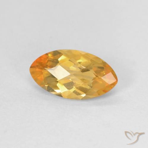 Citrino Medium Light-Golden natural de 0.89 ct, Marquesa, VVS-VS