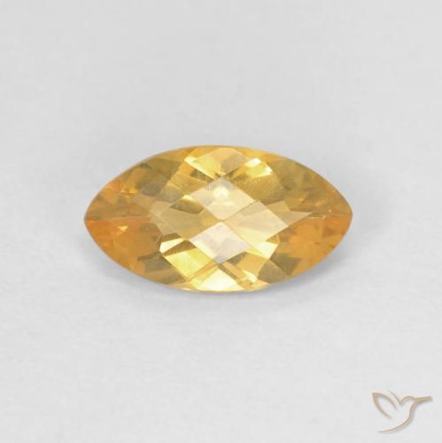 0.85ct Natural Naranja medio Citrino, Marquesa, VVS-VS
