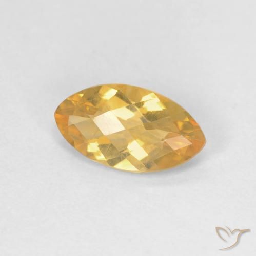 Citrino Naranja medio natural de 0.85 ct, Marquesa, VVS-VS