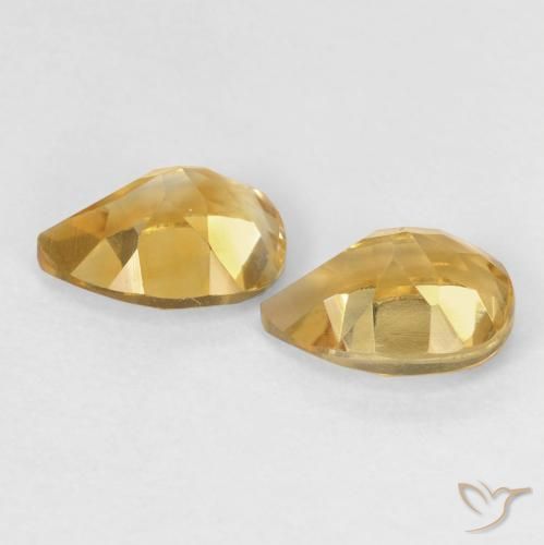 Gemas de Citrino Dorado naranja natural de 1.40 ct, En forma de pera, VVS-VS