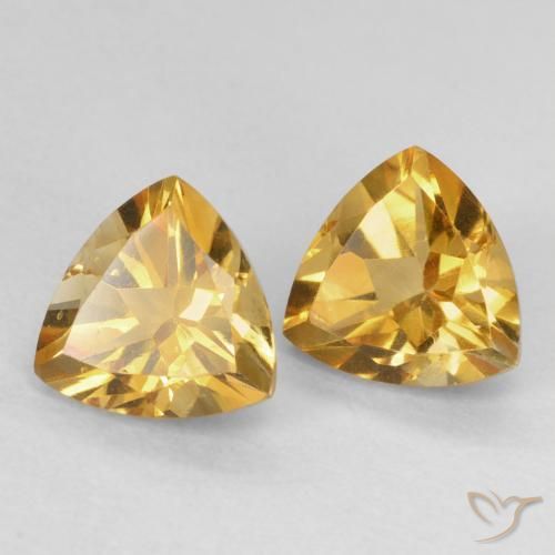 Gemas de Citrino Dorado natural de 1.49 ct, Trillón, VVS-VS