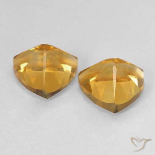Gemas de Citrino Dorado natural de 1.49 ct, Trillón, VVS-VS
