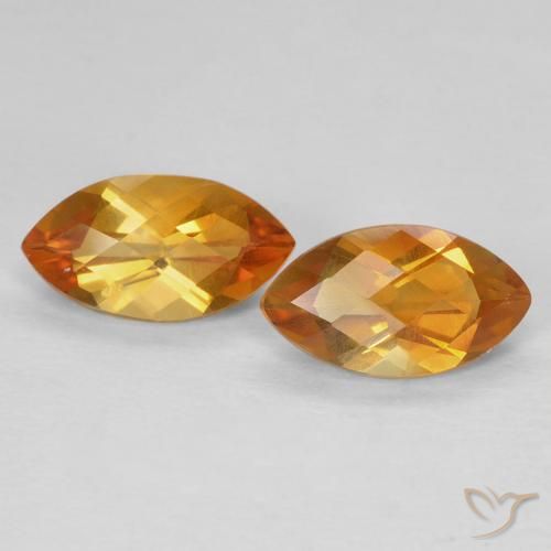 1.77ctw Natural Dorado naranja oscuro Citrino, Marquesa, VS