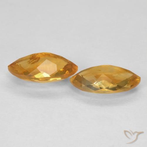Gemas de Citrino Dorado naranja intenso natural de 1.80 ct, Marquesa, VS