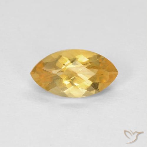 0.97ct Natural Dorado naranja Citrino, Marquesa, VS