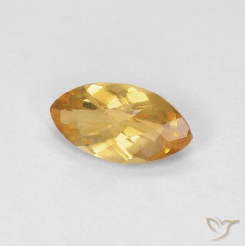 Citrino Medium Light Orange-Gold natural de 0.81 ct, Marquesa, VS