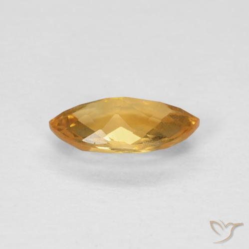 Citrino Medium Light Orange-Gold natural de 0.81 ct, Marquesa, VS