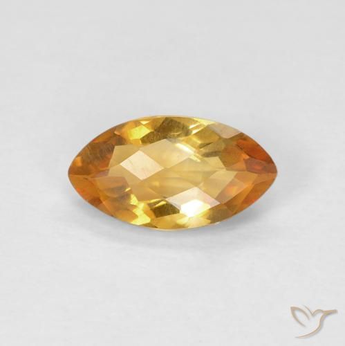 0.85ct Natural Dorado naranja intenso Citrino, Marquesa, VS