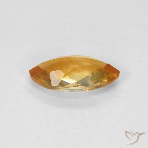 Citrino Dorado naranja intenso natural de 0.85 ct, Marquesa, VS