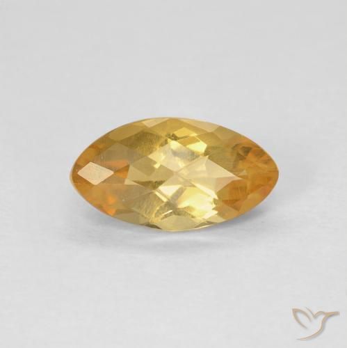0.92ct Natural Dorado naranja Citrino, Marquesa, VS