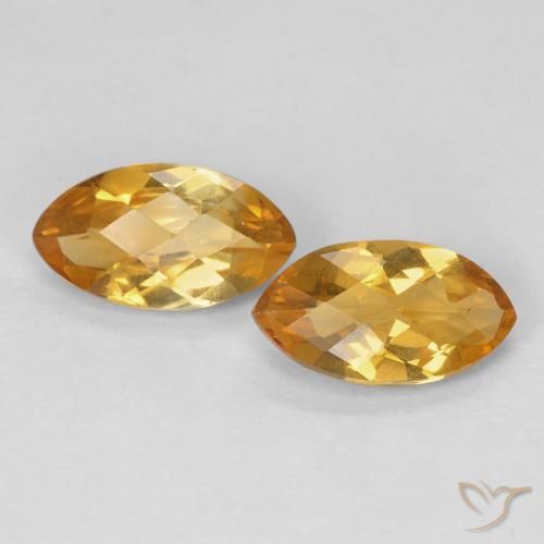 1.65ctw Natural Dorado naranja Citrino, Marquesa, VS