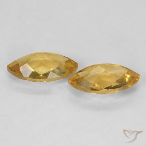 Gemas de Citrino Dorado natural de 1.82 ct, Marquesa, VS