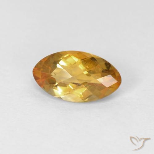 Citrino Naranja dorado natural de 0.92 ct, Marquesa, VVS-VS