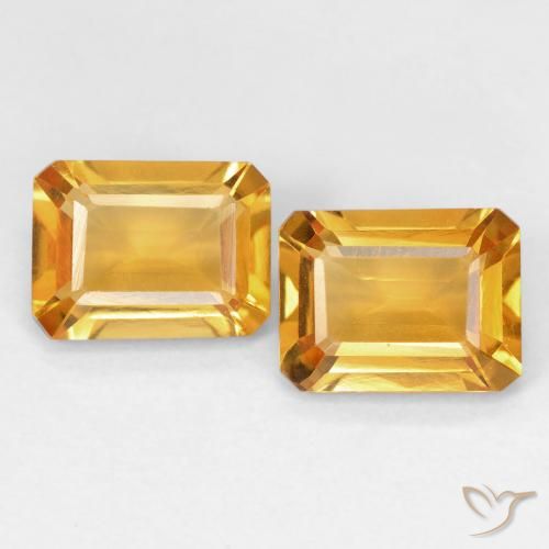 2.82ctw Natural Dorado naranja Citrino, corte esmeralda, VVS