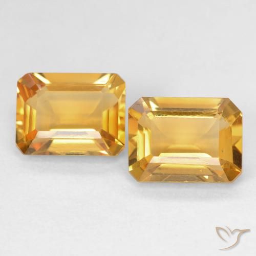 2.96ctw Natural Dorado naranja Citrino, corte esmeralda, VVS