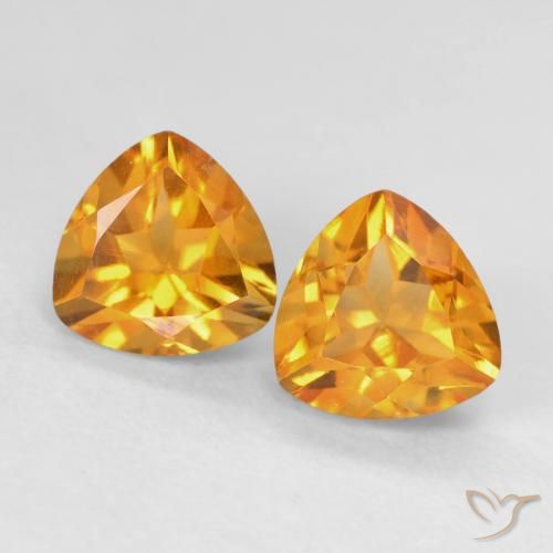 1.68ctw Natural Medium Light Orange-Gold Citrino, Trillón, VVS-VS