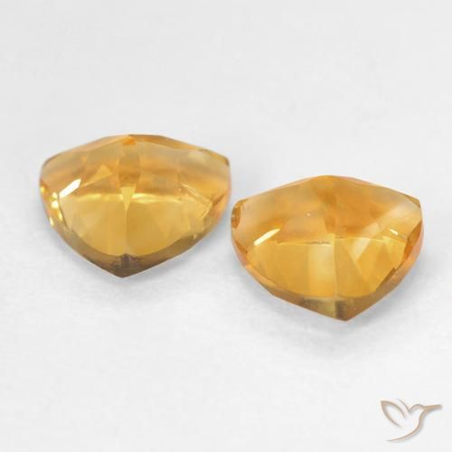 Gemas de Citrino Naranja medio natural de 1.37 ct, Trillón, VS