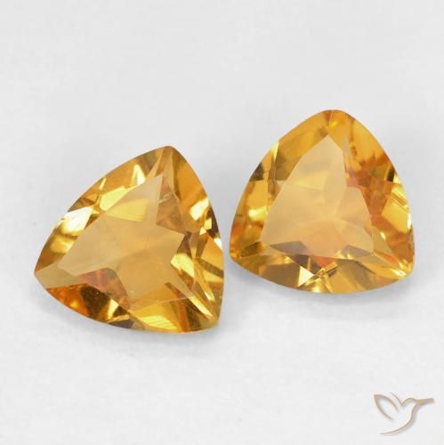 Gemas de Citrino Naranja medio natural de 1.14 ct, Trillón, VS