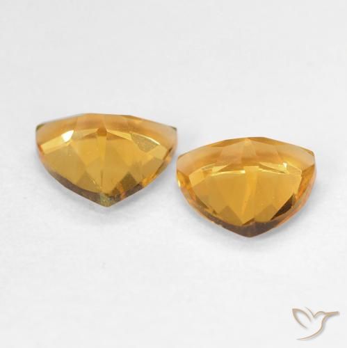 Gemas de Citrino Naranja medio natural de 1.14 ct, Trillón, VS