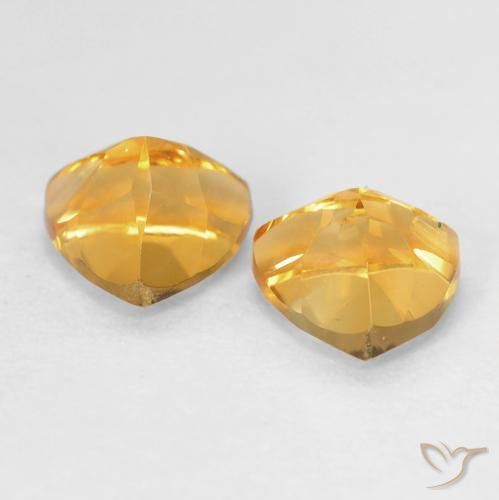 Gemas de Citrino Dorado naranja natural de 1.60 ct, Trillón, VVS-VS