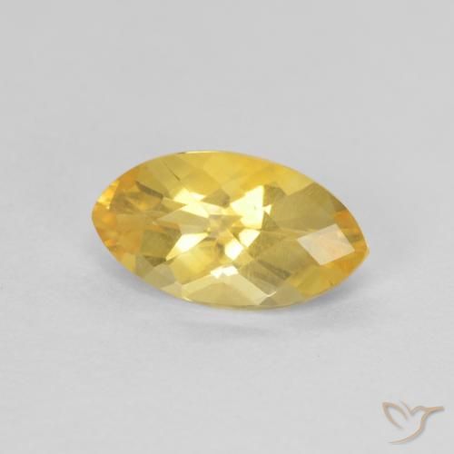 1.00ct Natural Naranja dorado Citrino, Marquesa, VS