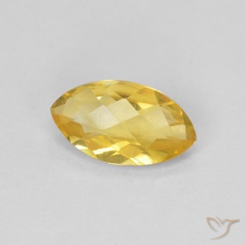 Citrino Naranja dorado natural de 0.81 ct, Marquesa, VS