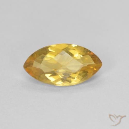 0.81ct Natural Dorado medio Citrino, Marquesa, VVS-VS