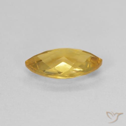 Citrino Dorado medio natural de 0.81 ct, Marquesa, VVS-VS