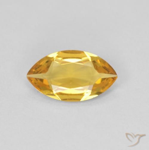 0.65ct Natural Dorado Citrino, Marquesa, VVS-VS