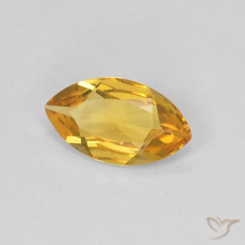 Citrino Dorado natural de 0.65 ct, Marquesa, VVS-VS