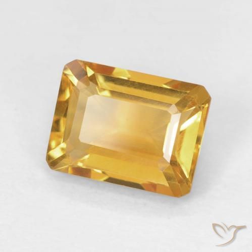 Citrino Dorado naranja natural de 1.56 ct, Corte Octágono / Esmeralda, VVS